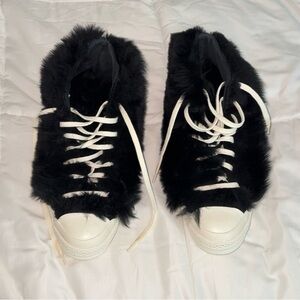 Converse Chuck 70 Hi Ambush Fuzzy Black